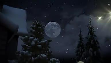 庆祝圣诞节三维片头房子树灯魔法粒子动画视频的预览图